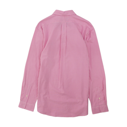 Pink Check Long Sleeve Button Down