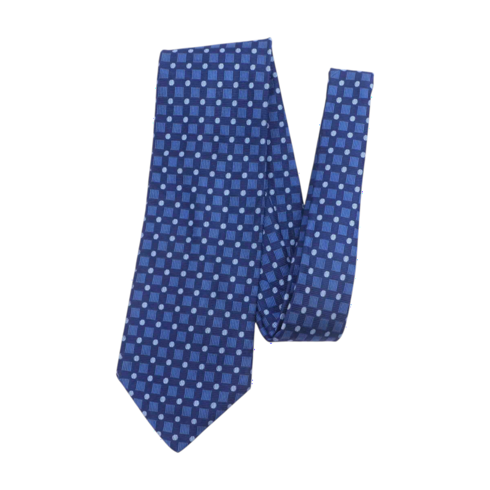 Blue Print Neck Tie