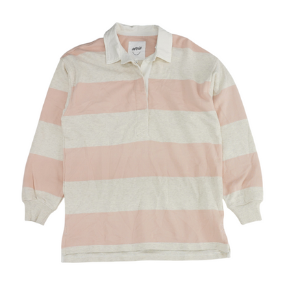 Pink Striped Sweatshirt Pullover