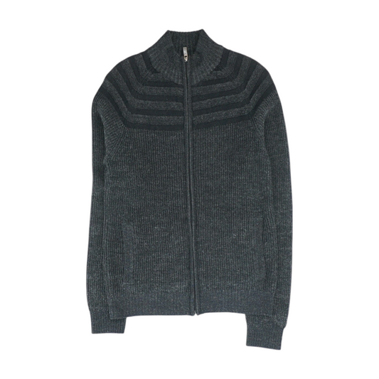 Black Striped Cardigan Sweater