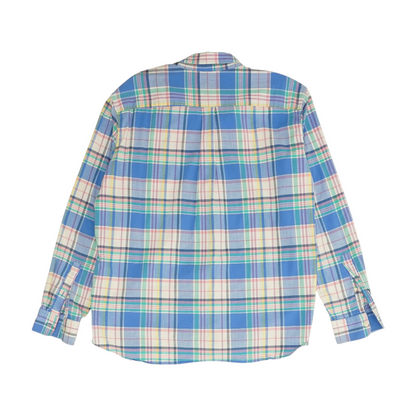 Blue Plaid Long Sleeve Button Down