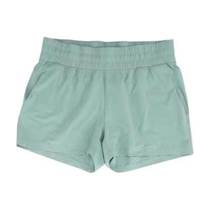 Green Solid Active Shorts