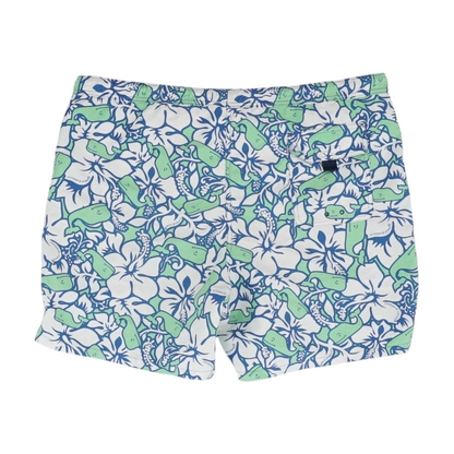 Green Graphic Swim Bottom