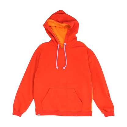 Red Color Block Hoodie Pullover