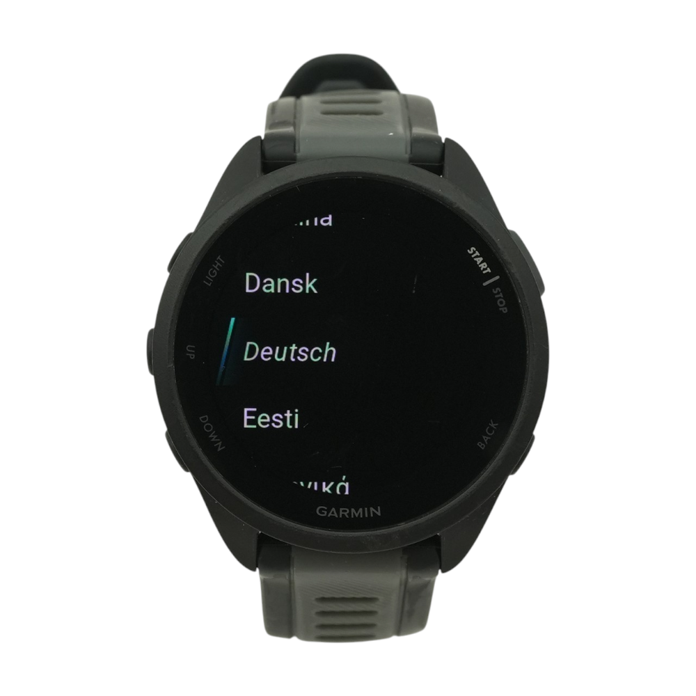 30mm Forerunner 165 Black Smartwatch Gray Band Small