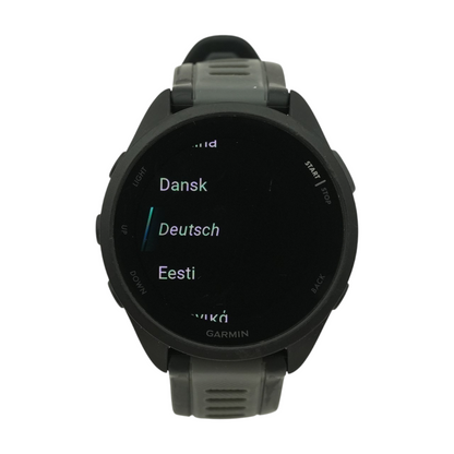30mm Forerunner 165 Black Smartwatch Gray Band Small