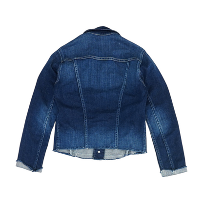 Blue Solid Denim Jacket