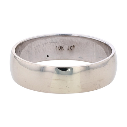10K White Gold Band Ring