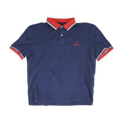 Navy Solid Short Sleeve Polo
