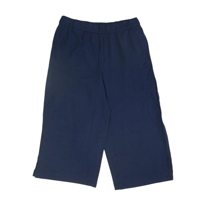 Blue Solid Chino Capris
