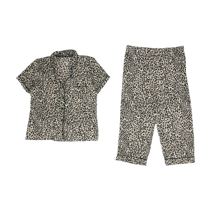 Black Animal Print Pajama Set
