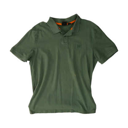 Green Solid Short Sleeve Polo