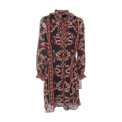 Black Abstract Midi Dress
