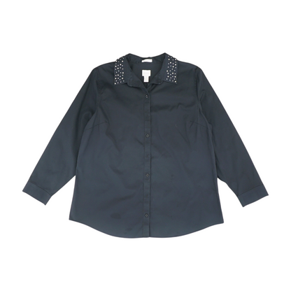 Black Plus Button Down