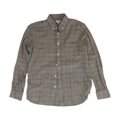 Gray Check Flannel Button Down