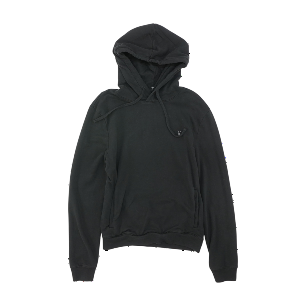 Black Solid Hoodie Pullover