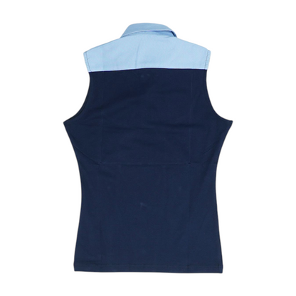 Navy Color Block Blouse