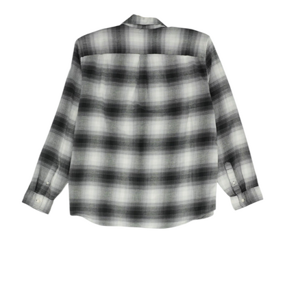 Gray Plaid Flannel Button Down