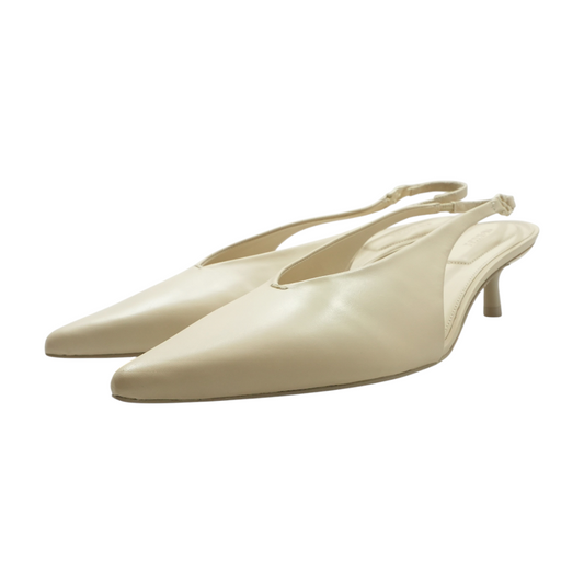 Sand Sylvie Slingback Kitten Heel