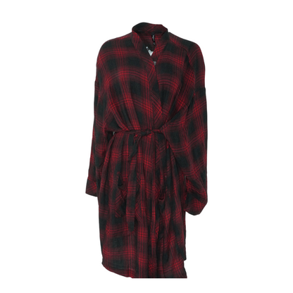 Gray Plus Plaid Robe