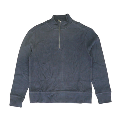 Navy Solid 1/4 Zip Pullover