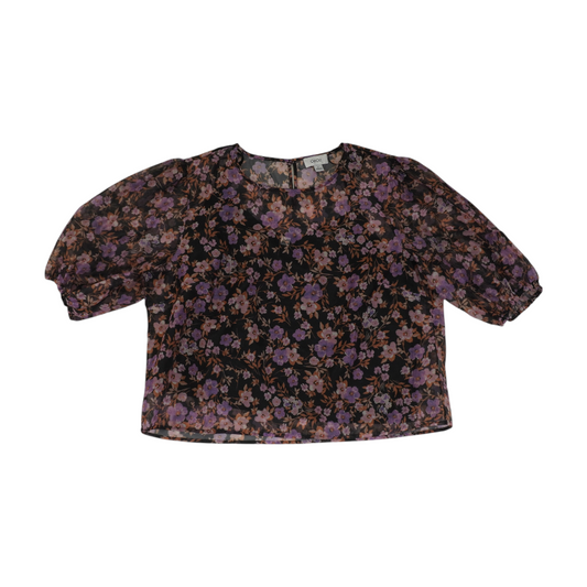 Black Floral Blouse