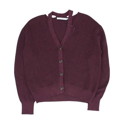 Maroon Cardigan Sweater