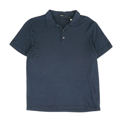 Navy Solid Short Sleeve Polo