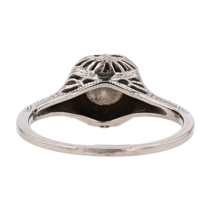 1/3 ctw 14K White Gold Moissonite Engagement Ring