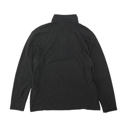 Gray Solid 1/4 Zip Pullover