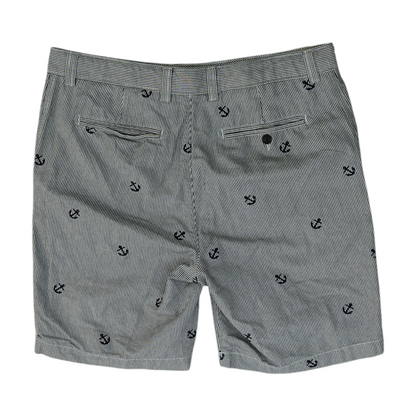 White Striped Chino Shorts