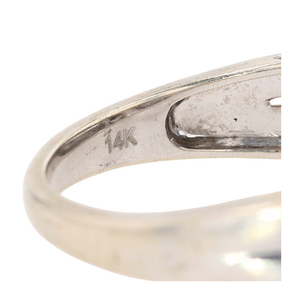 14K White Gold Diamond Engagement Ring