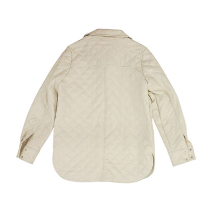Beige Faux Leather Jacket