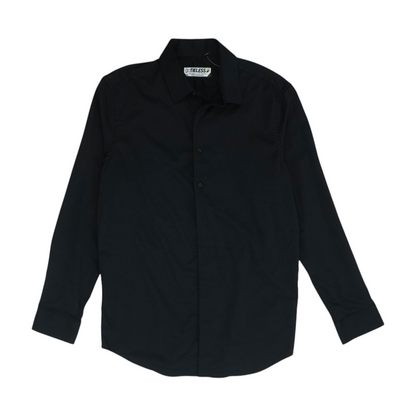 Black Solid Long Sleeve Button Down