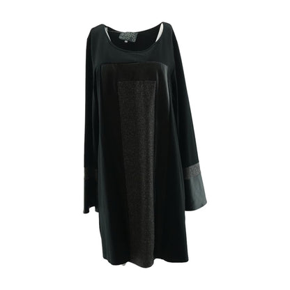 Black Color Block Midi Dress