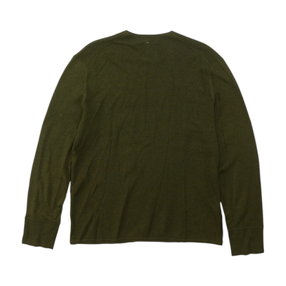 Olive Solid Pullover Sweater