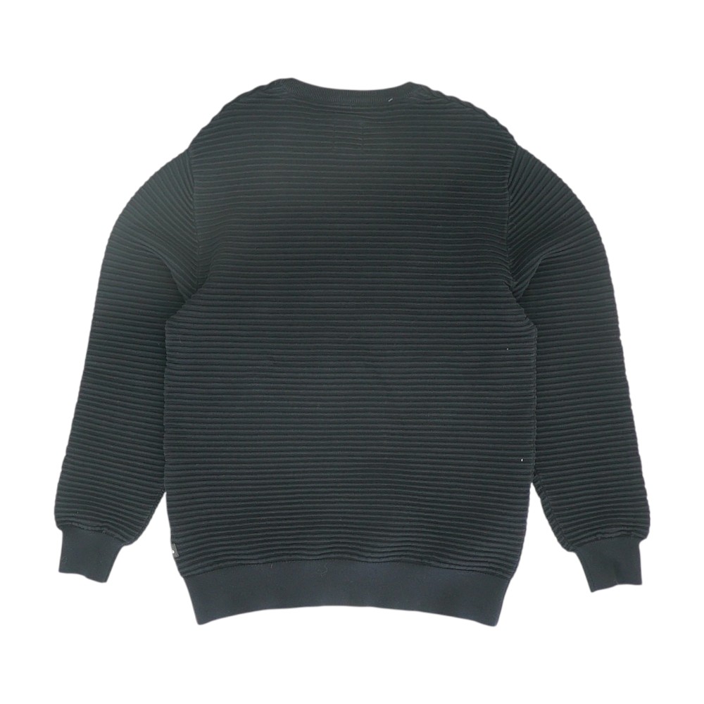 Black Solid Sweatshirt Pullover