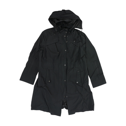 Black Solid Rain Coat