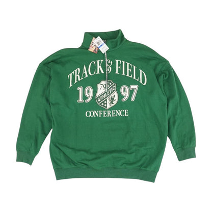 Green Solid 1/4 Zip Pullover