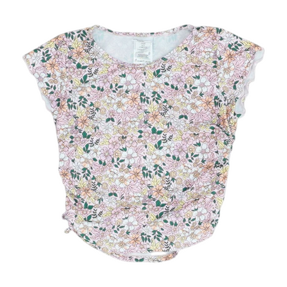 Pink Floral Swim Top