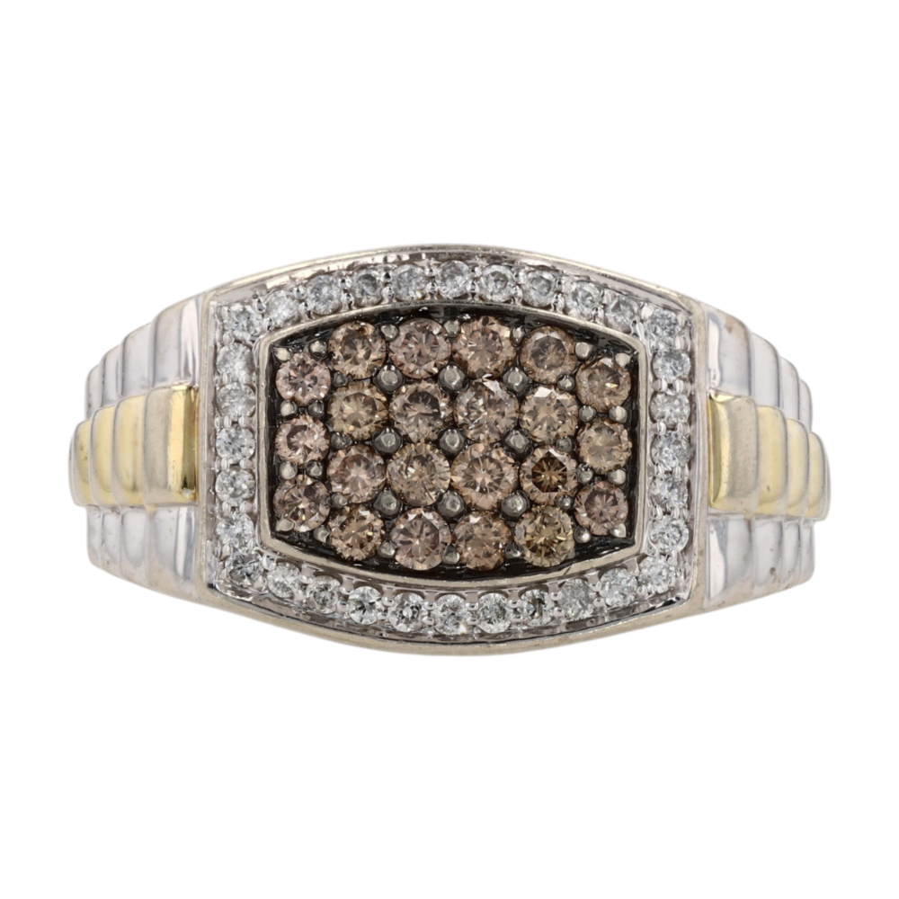 9/10 ctw 10K Two-Tone Gold Diamond Fashion Ring