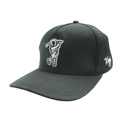 Black Golfing Astronaut Ballcap Hat