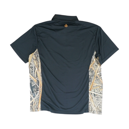 Black Color Block Short Sleeve Polo