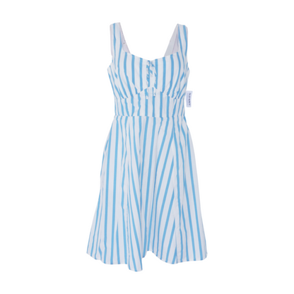 White Tall Striped Mini Dress