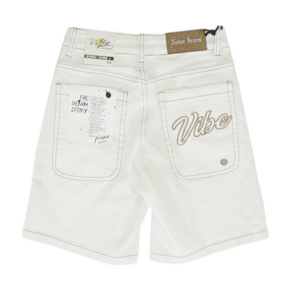 White Denim Shorts