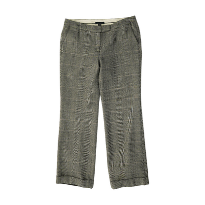 Black Houndstooth Regular Pants