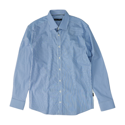 Blue Striped Long Sleeve Button Down