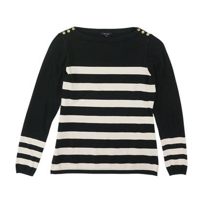 Black Striped Pullover Sweater