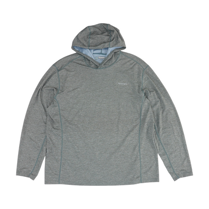 Gray Solid Hoodie Pullover