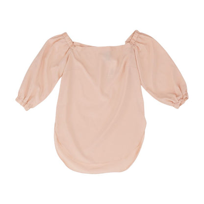 Peach Solid 3/4 Sleeve Blouse